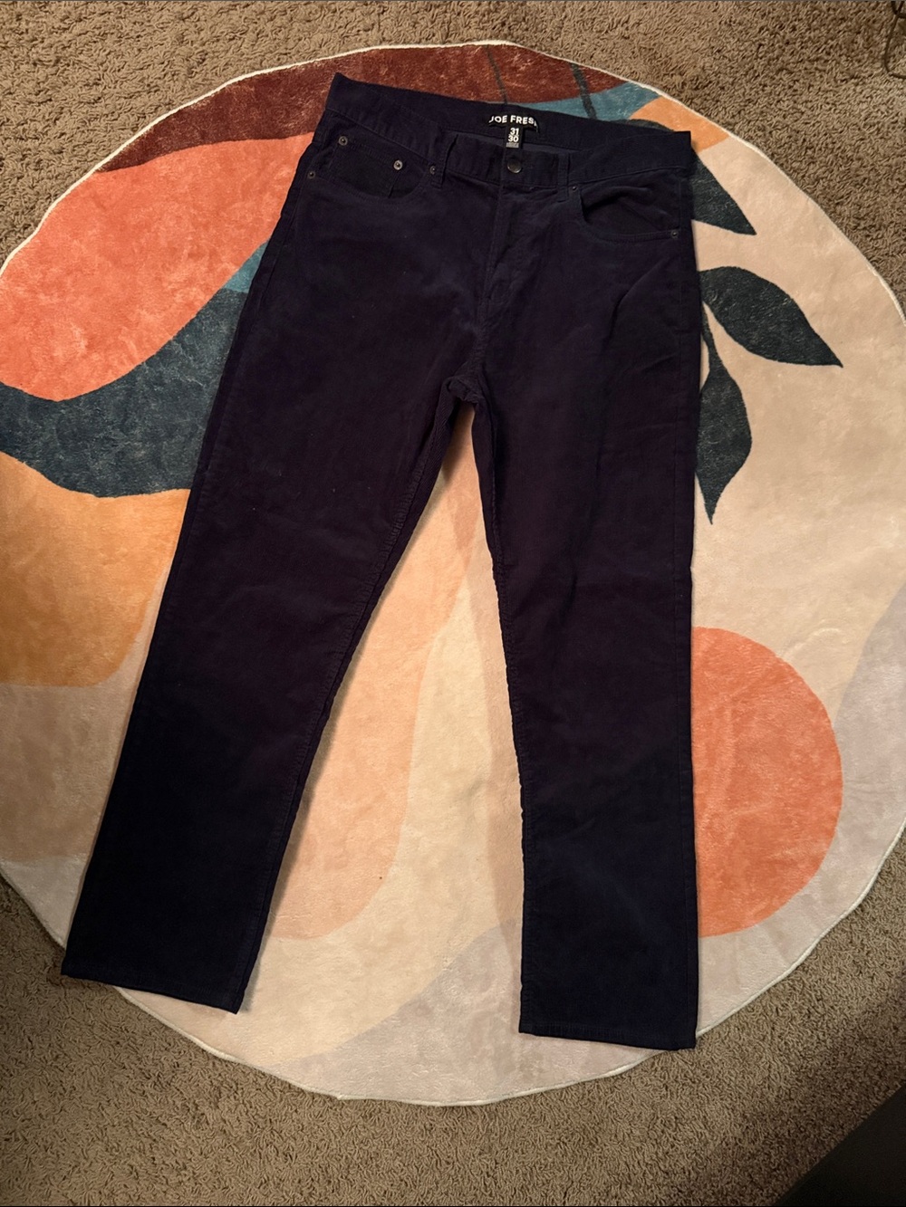 Joe Fresh Men's black cords. 31x30